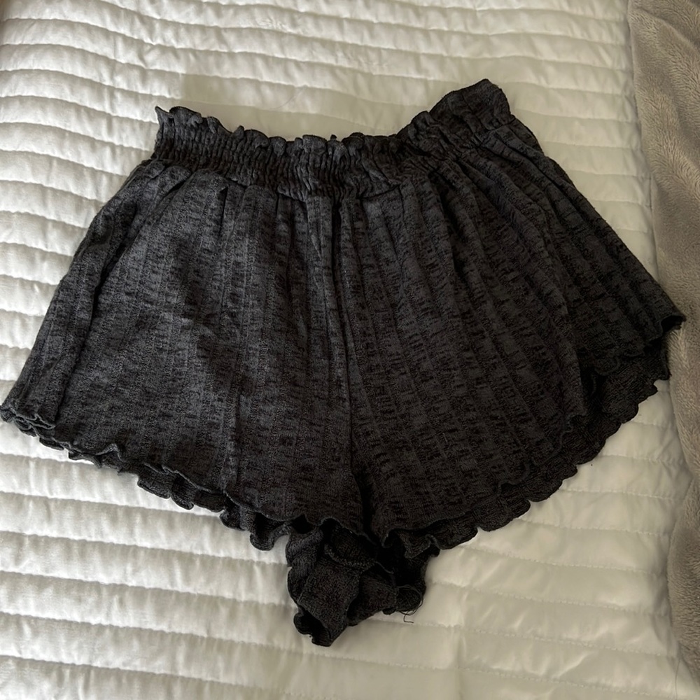 Grey soft shorts.